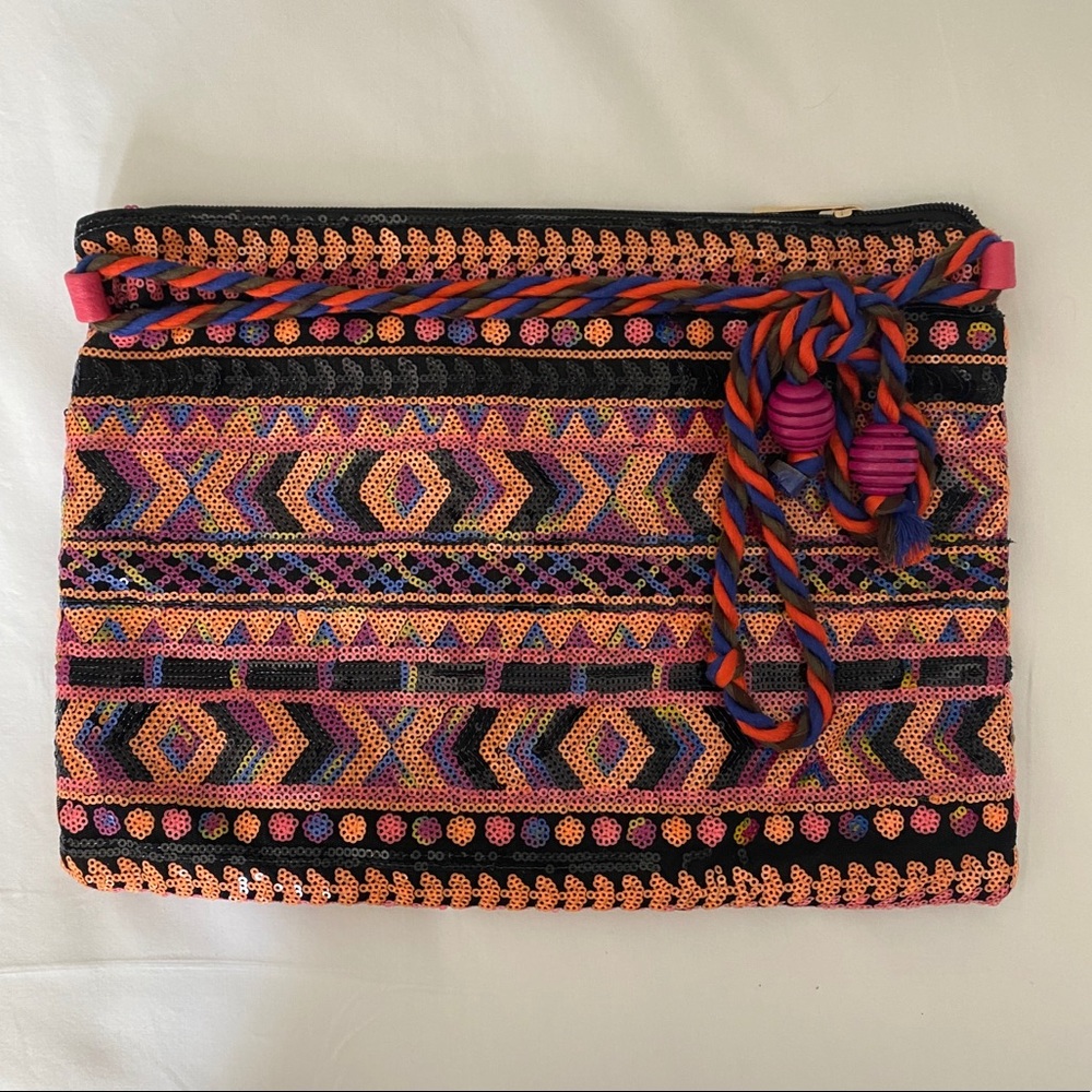 Multicolor Sequin Clutch - image 1